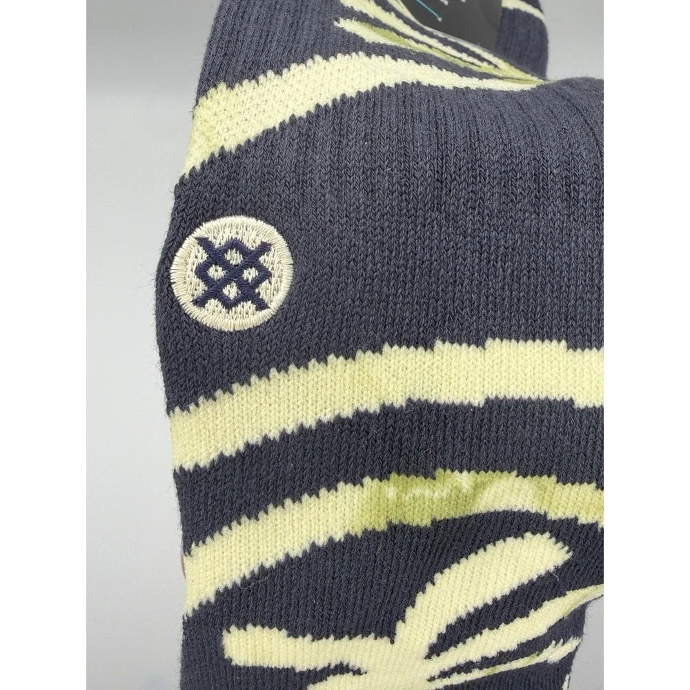 Stance Dwyane Wade Collection Navy Blue Palm Crew Socks A556C24PAL Mens Large